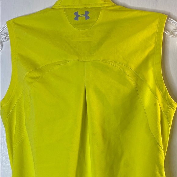 Under Armour Women's Bright Yellow Zip Up Sleeveless Tank XS - Picture 7 of 7